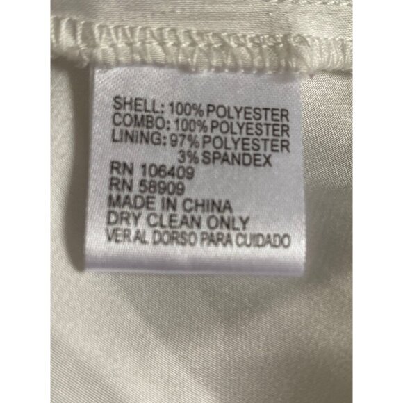 Gianni Bini White Blouson Halter Mini Dress, Sleeveless Juniors Size L - Picture 9 of 9